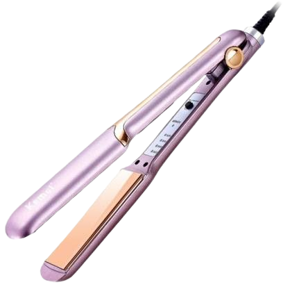 Kemei Professional Ceramic Hair Straightener – Wet & Dry Flat Iron, Fast Heating