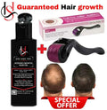 Hair growth oil with derma roller for hair and beard growth