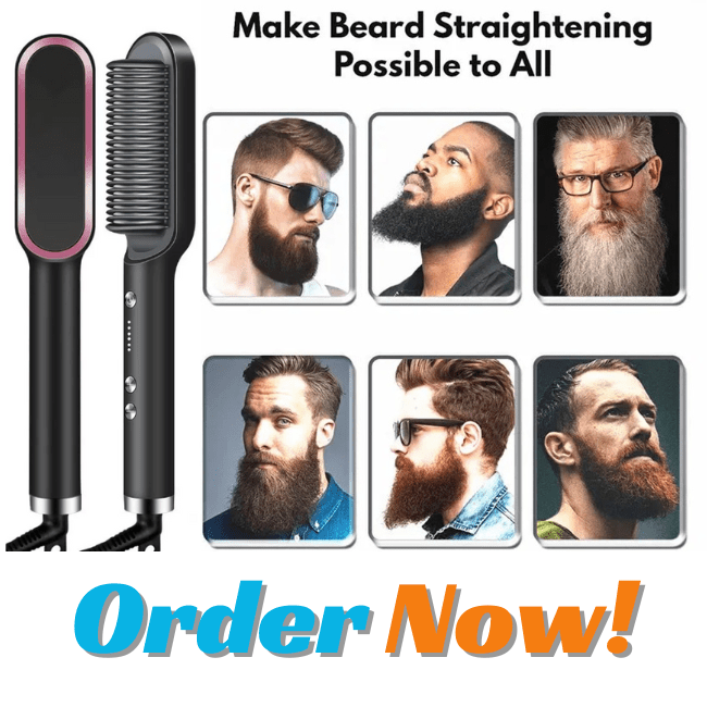 Hair Straightener Brush - RING Curly Hair Straightener Hair Silky Straightening Comb - My Store