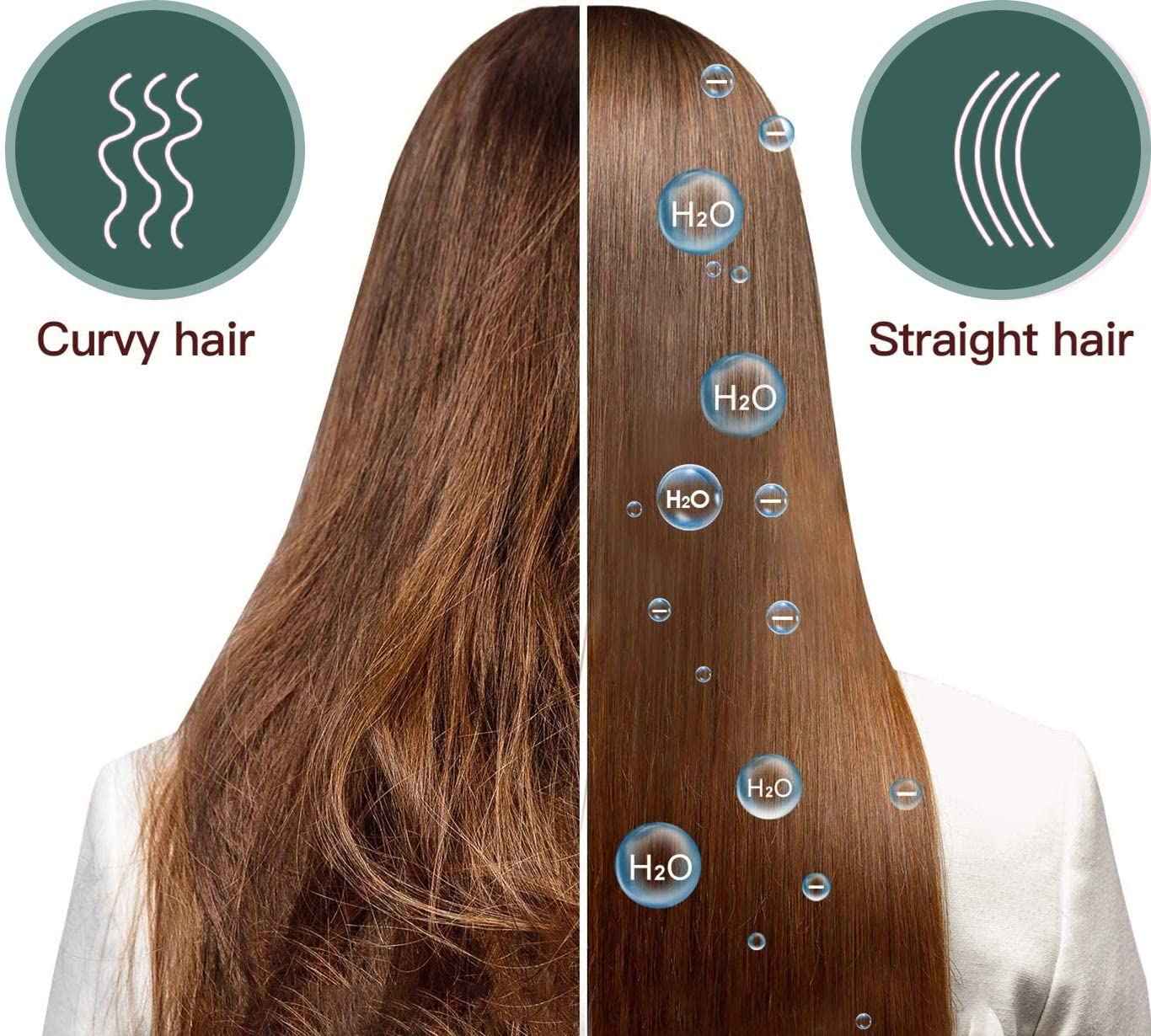 Hair Straightener Brush - RING Curly Hair Straightener Hair Silky Straightening Comb