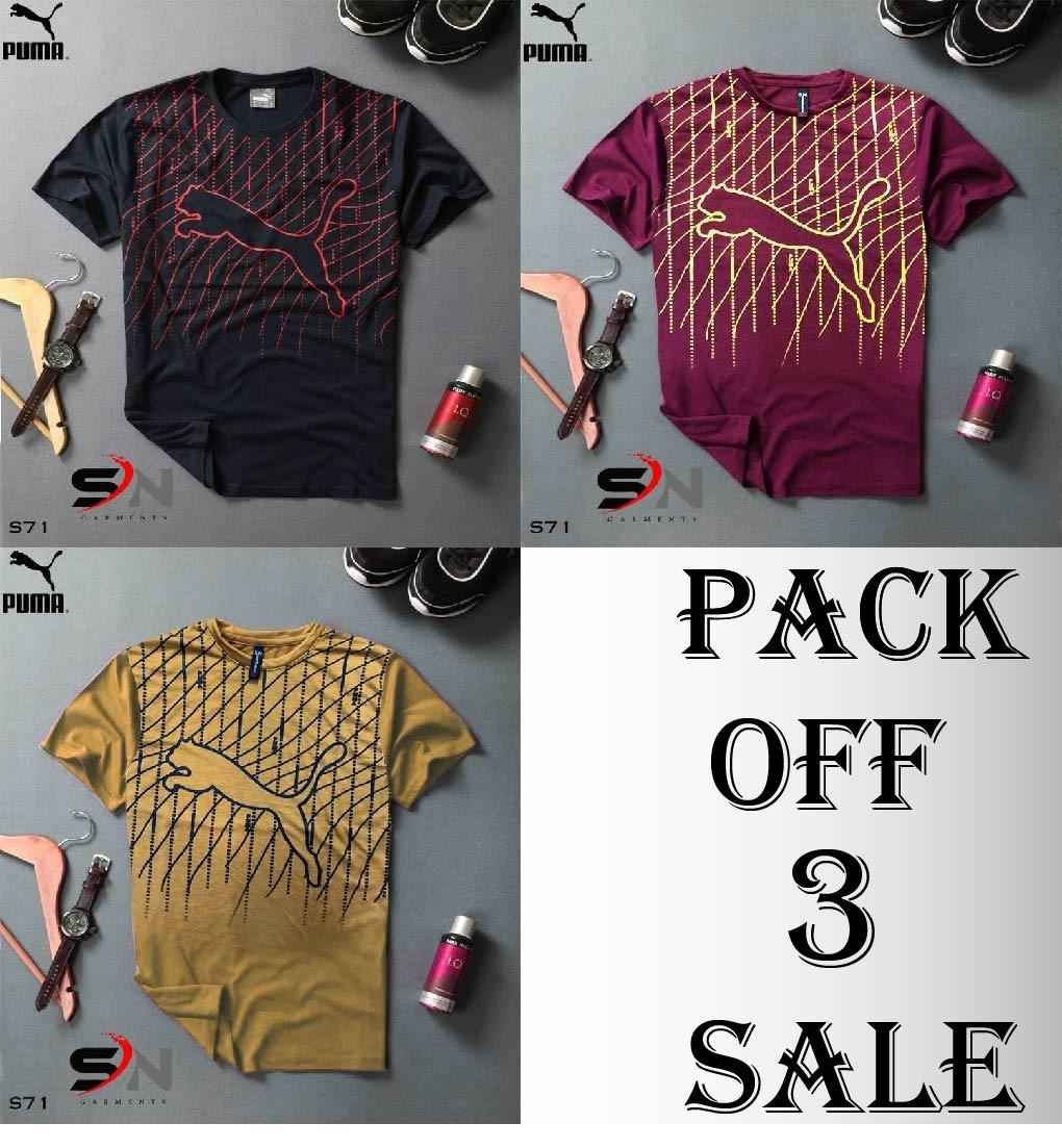 Pack Of 3 | Half Sleeves Printed T-Shirts