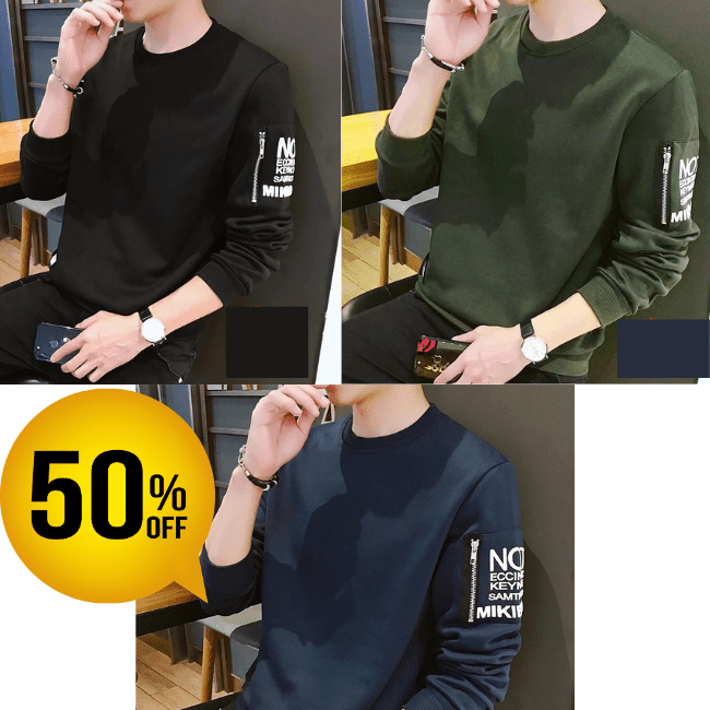 Round Neck Full Sleeve Printed Sleeve T-Shirt for Men, Basic Round Neck Full Sleeve Printed Sleeve T-Shirt for Boys - My Store