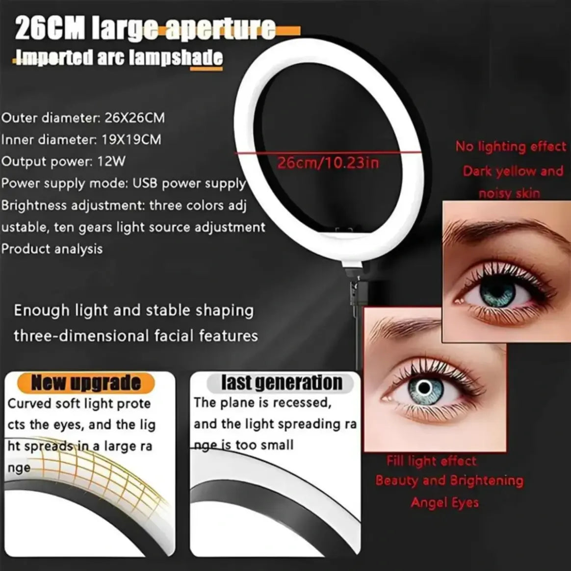 Top quality remote shutter Ring Light with 7ft Aluminium Tripod Stand & Mobile Stand Holder (3 Shades in Light) | Ring Light with Stand