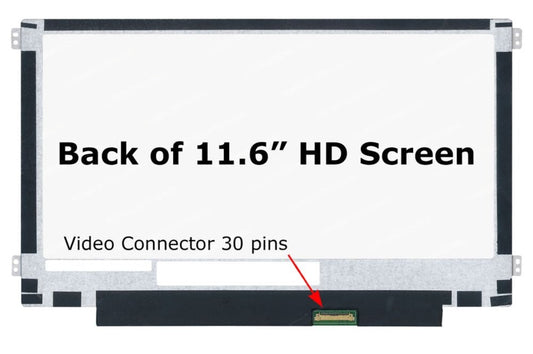 11.6″ HD LED Laptop Replacement Screen – Slim 30-Pin eDP Compatible with Dell Chromebook, Dell Inspiron & Latitude, HP Chromebook, Lenovo, Acer & Asus Models